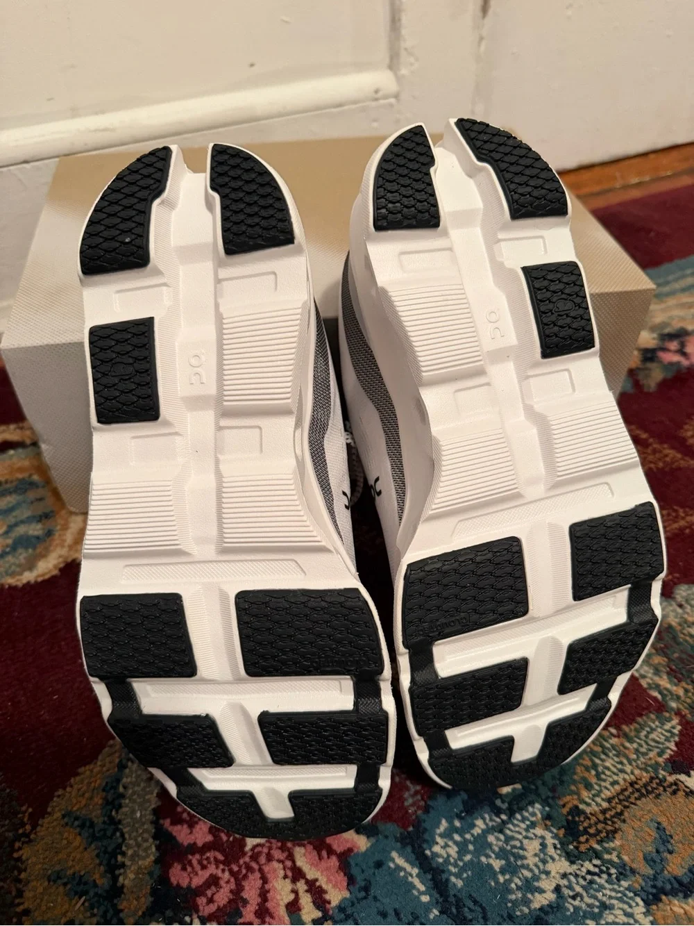 On Running Men's Cloudmonster 2 Running Shoe - White/Frost - Picture 5 of 7